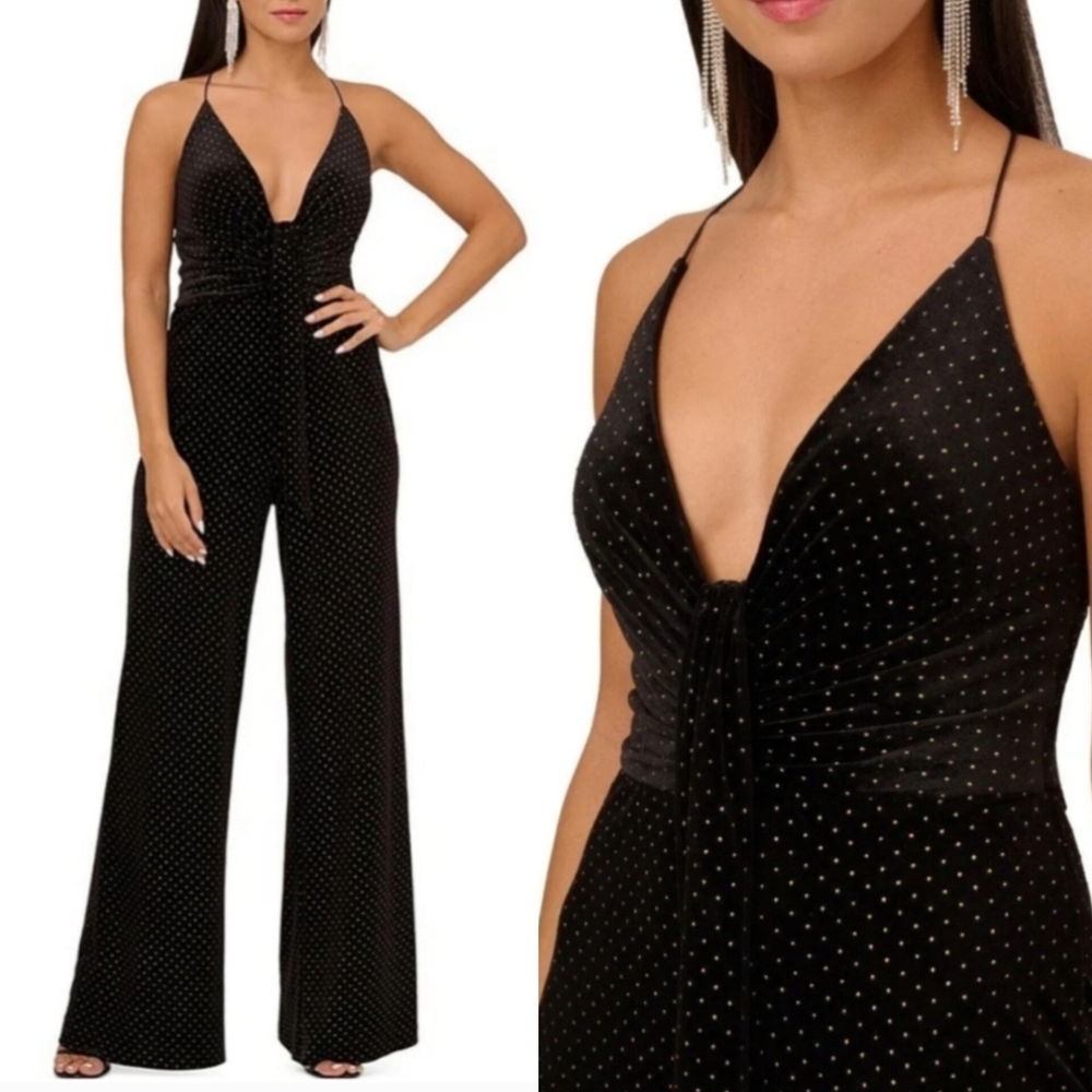 Aidan Mattox Elegant Black Jumpsuit